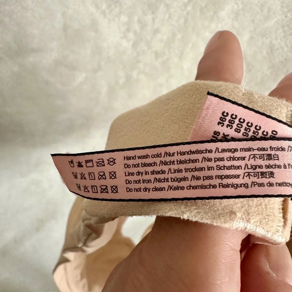 Dobreva Comfancy Underwire Bra Nude Beige Size 36C NWT Adjustable Breathable